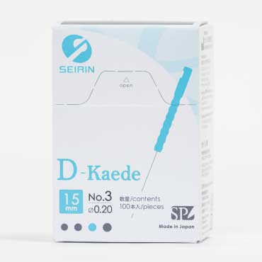◆ｾｲﾘﾝ鍼D-Kaede(D-ｶｴﾃﾞ) 100本入り